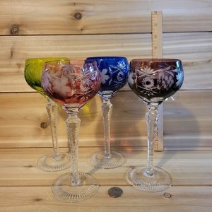 Vintage Colored Crystal Stemware
